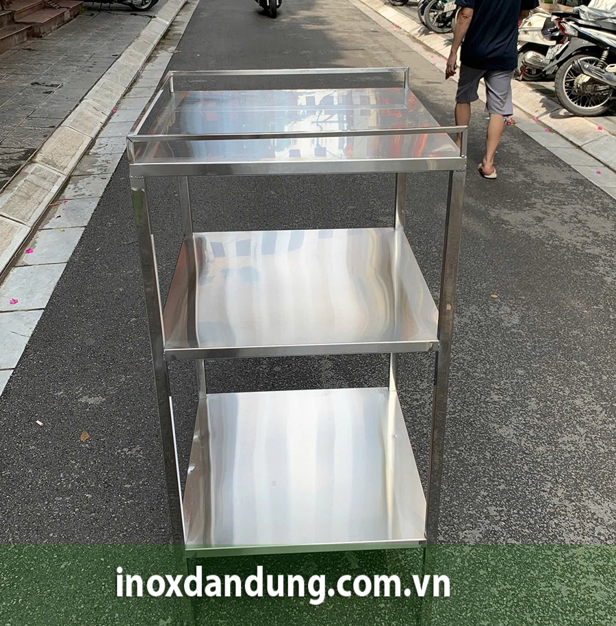 Kệ Inox 3 Tầng Theo Yêu Cầu 8 ke inox 1 | Inox dân dụng Toán Huệ