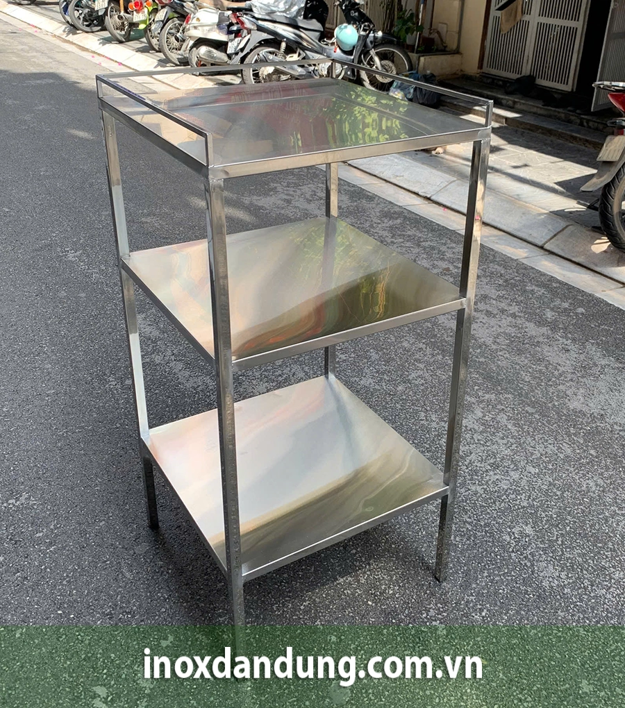 Kệ Inox 3 Tầng Theo Yêu Cầu 9 ke inox 2 | Inox dân dụng Toán Huệ