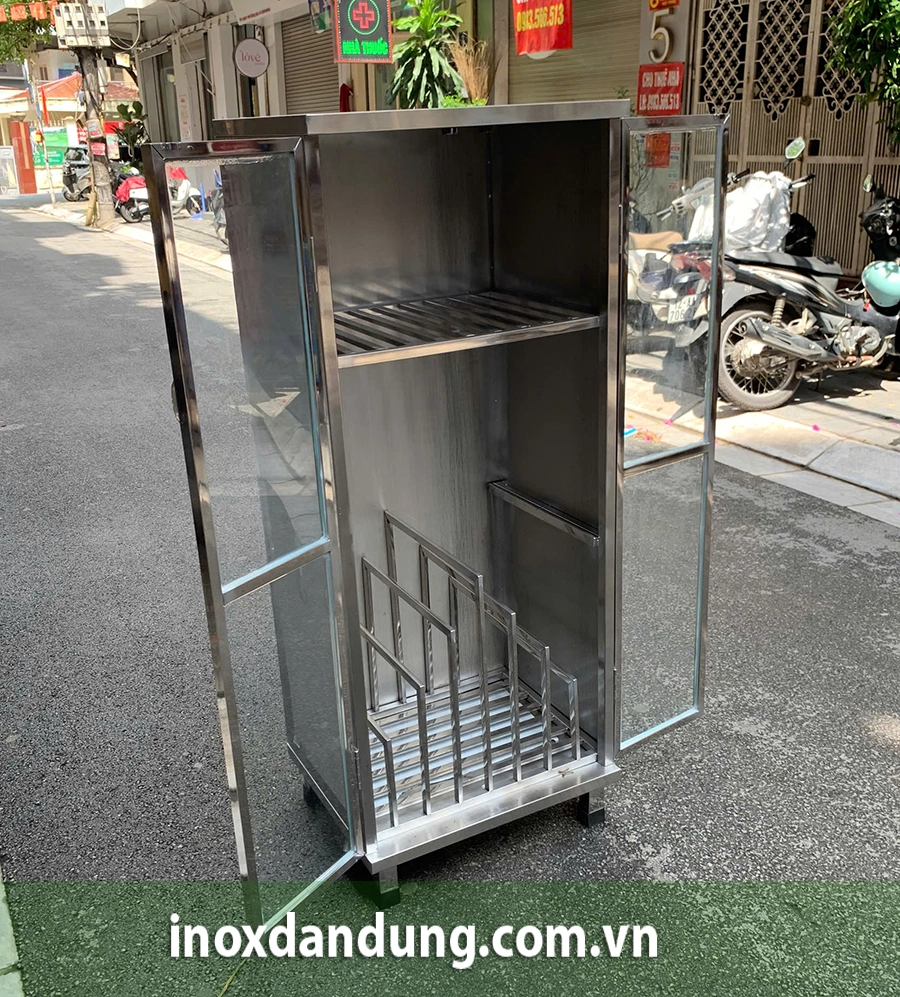 Tủ Đựng Đồ Inox Cho Nhà Bếp 10 tu dung inox 3 p | Inox dân dụng Toán Huệ
